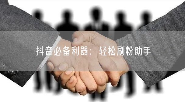 抖音必备利器：轻松刷粉助手