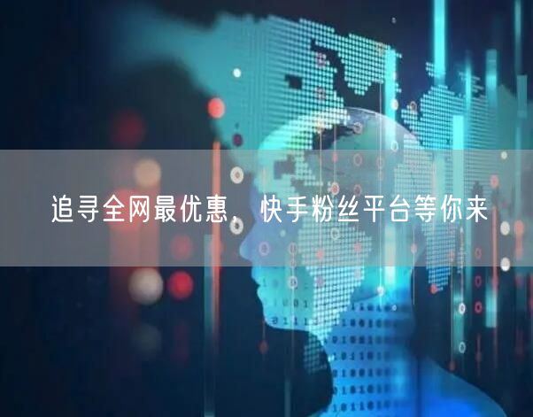 追寻全网最优惠，快手粉丝平台等你来