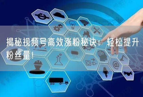 揭秘视频号高效涨粉秘诀：轻松提升粉丝量！