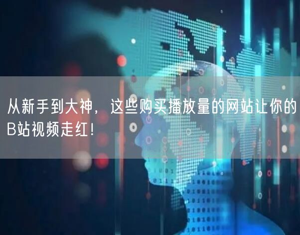 从新手到大神，这些购买播放量的网站让你的B站视频走红！