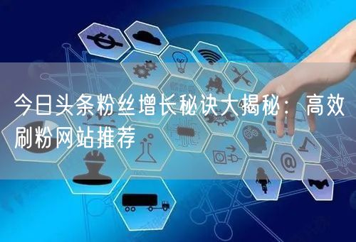 今日头条粉丝增长秘诀大揭秘：高效刷粉网站推荐