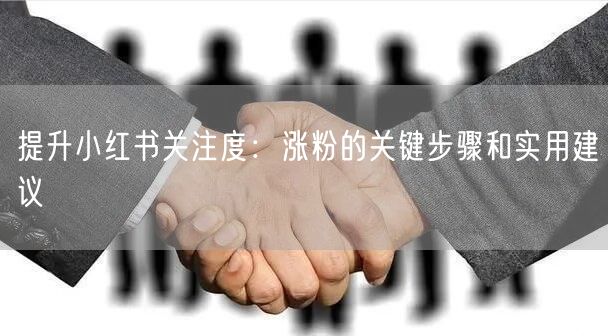 提升小红书关注度：涨粉的关键步骤和实用建议
