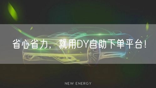 省心省力，就用DY自助下单平台！