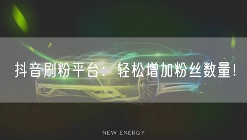 抖音刷粉平台：轻松增加粉丝数量！