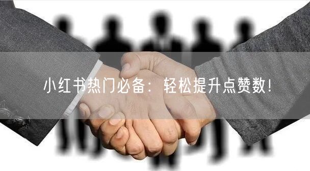 小红书热门必备：轻松提升点赞数！