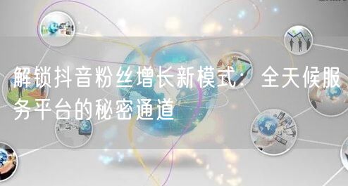 解锁抖音粉丝增长新模式：全天候服务平台的秘密通道