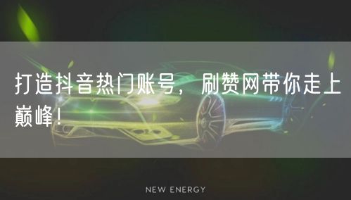 打造抖音热门账号，刷赞网带你走上巅峰！