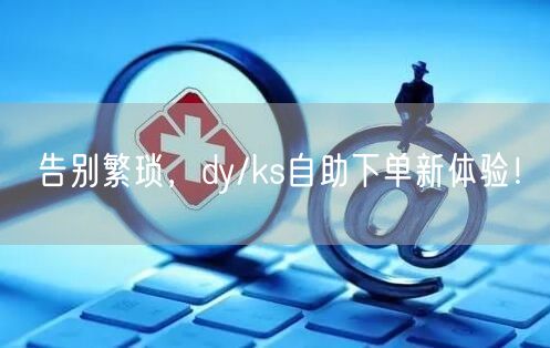 告别繁琐，dy/ks自助下单新体验！