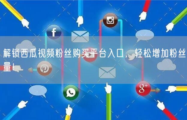 解锁西瓜视频粉丝购买平台入口，轻松增加粉丝量！