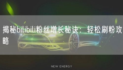 揭秘bilibili粉丝增长秘诀：轻松刷粉攻略