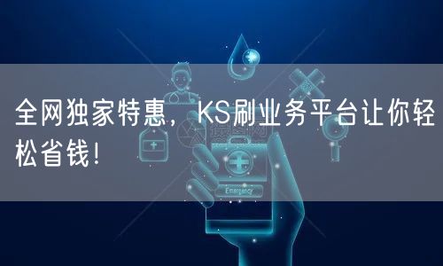 全网独家特惠，KS刷业务平台让你轻松省钱！