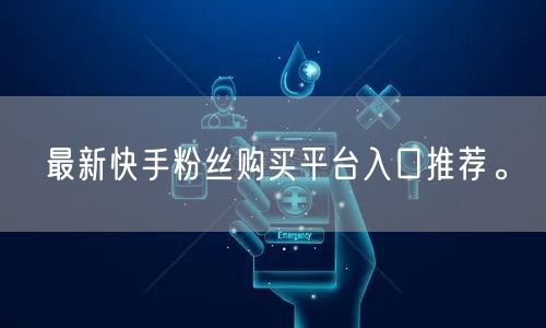 最新快手粉丝购买平台入口推荐。